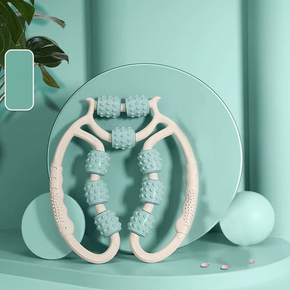 9-Wheel Leg Massager Roller Calf Muscle Relaxation Leg Beauty Device Massage Slimming Leg Ring Leg Clamp Sports Fitness Leg Clamp