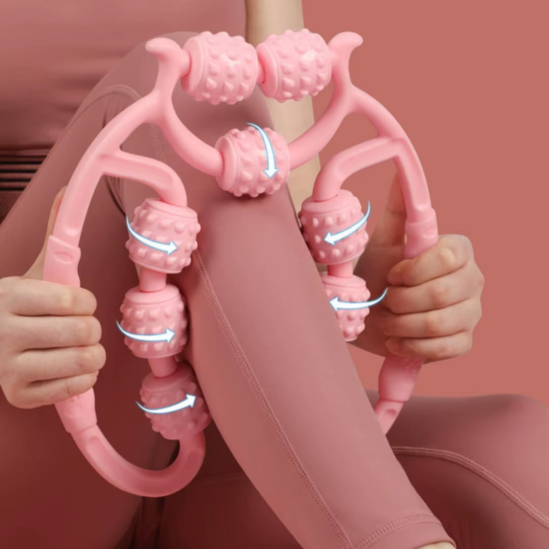 9-Wheel Leg Massager Roller Calf Muscle Relaxation Leg Beauty Device Massage Slimming Leg Ring Leg Clamp Sports Fitness Leg Clamp