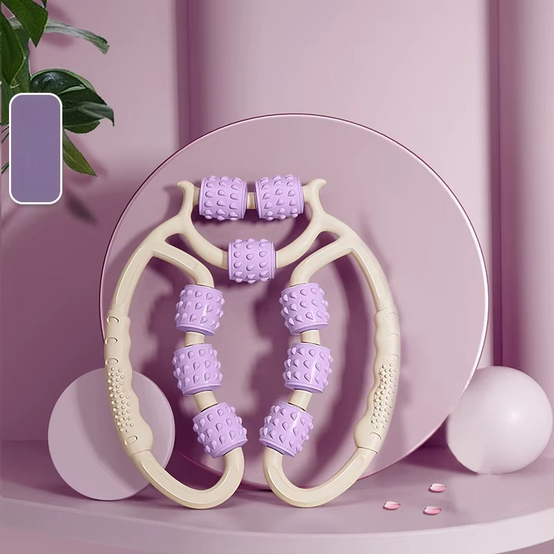 9-Wheel Leg Massager Roller Calf Muscle Relaxation Leg Beauty Device Massage Slimming Leg Ring Leg Clamp Sports Fitness Leg Clamp